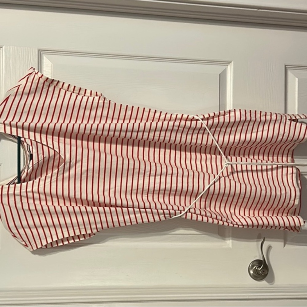 Red and White Striped Dress